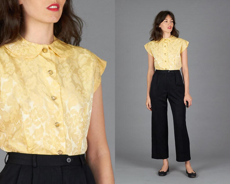 50s Gold Blouse image 1