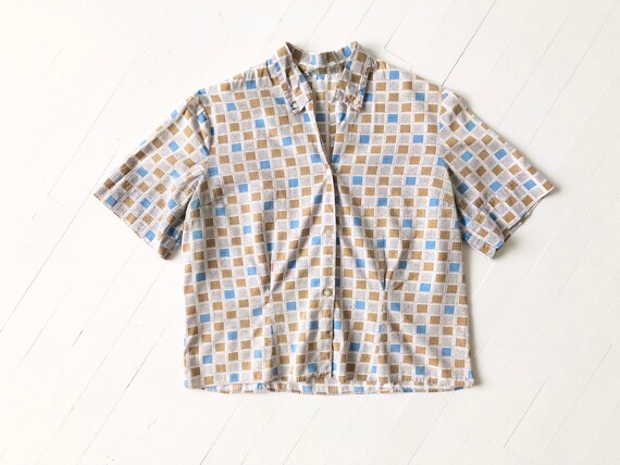 1950s Square Print Shirt