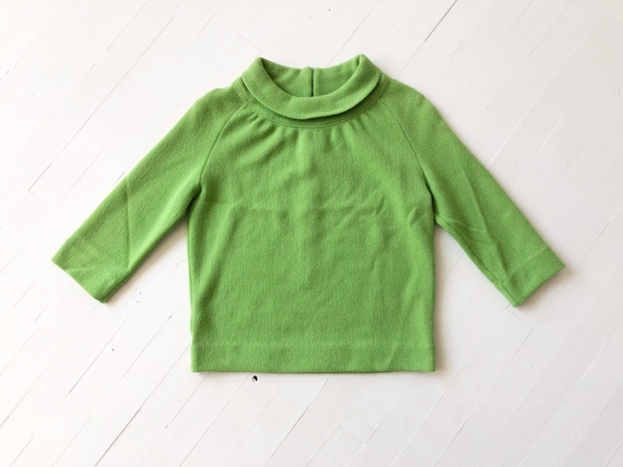 1960s Apple Green Wool Sweater