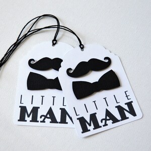 Little Man Birthday Party Favor Tags image 1