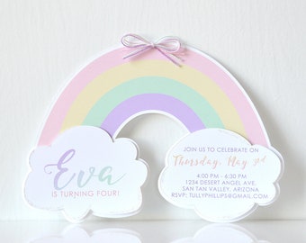 colorful invitation etsy