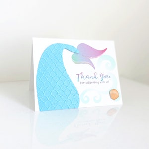 Mermaid Splash Thank You Cards: under the sea stationary greeting cards