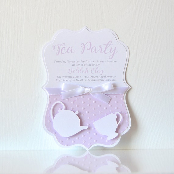 Tea Time Invitations Lavender Tea Party For Her For Mom - 