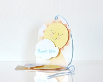 Sunshine Tags: pastel sun, gift tags, my sunshine, summer, child birthday, kids party, present, gift decor, party decor - LRD046TG