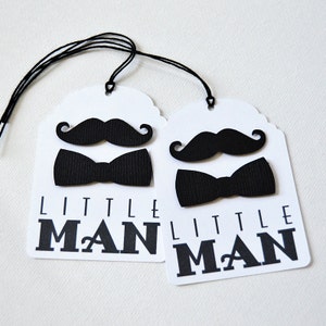 Little Man Birthday Party Favor Tags image 2