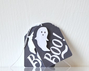 Boo! Tags Set of 10: halloween, candy, ghosts, spooky - LRD002HT