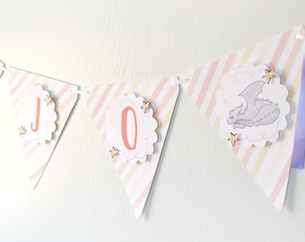 Magical Dragon Banner: Custom Birthday Party Garland
