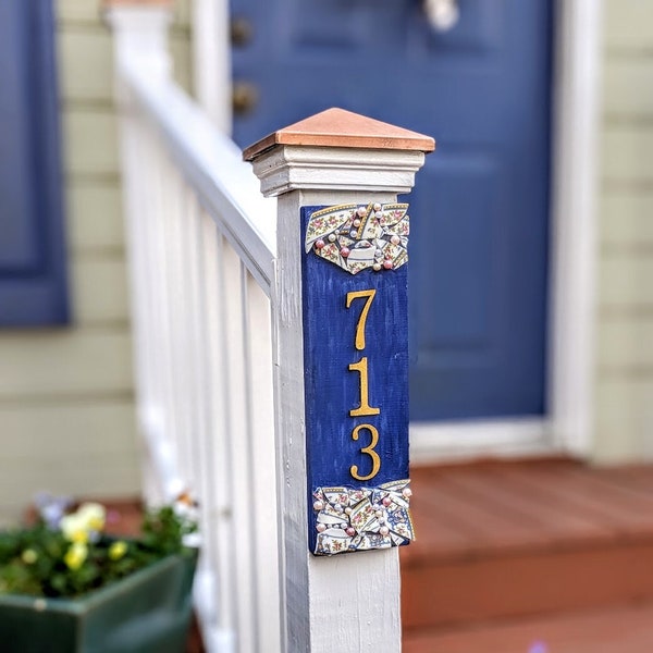 Mosaic Tile Address Plaque Etsy