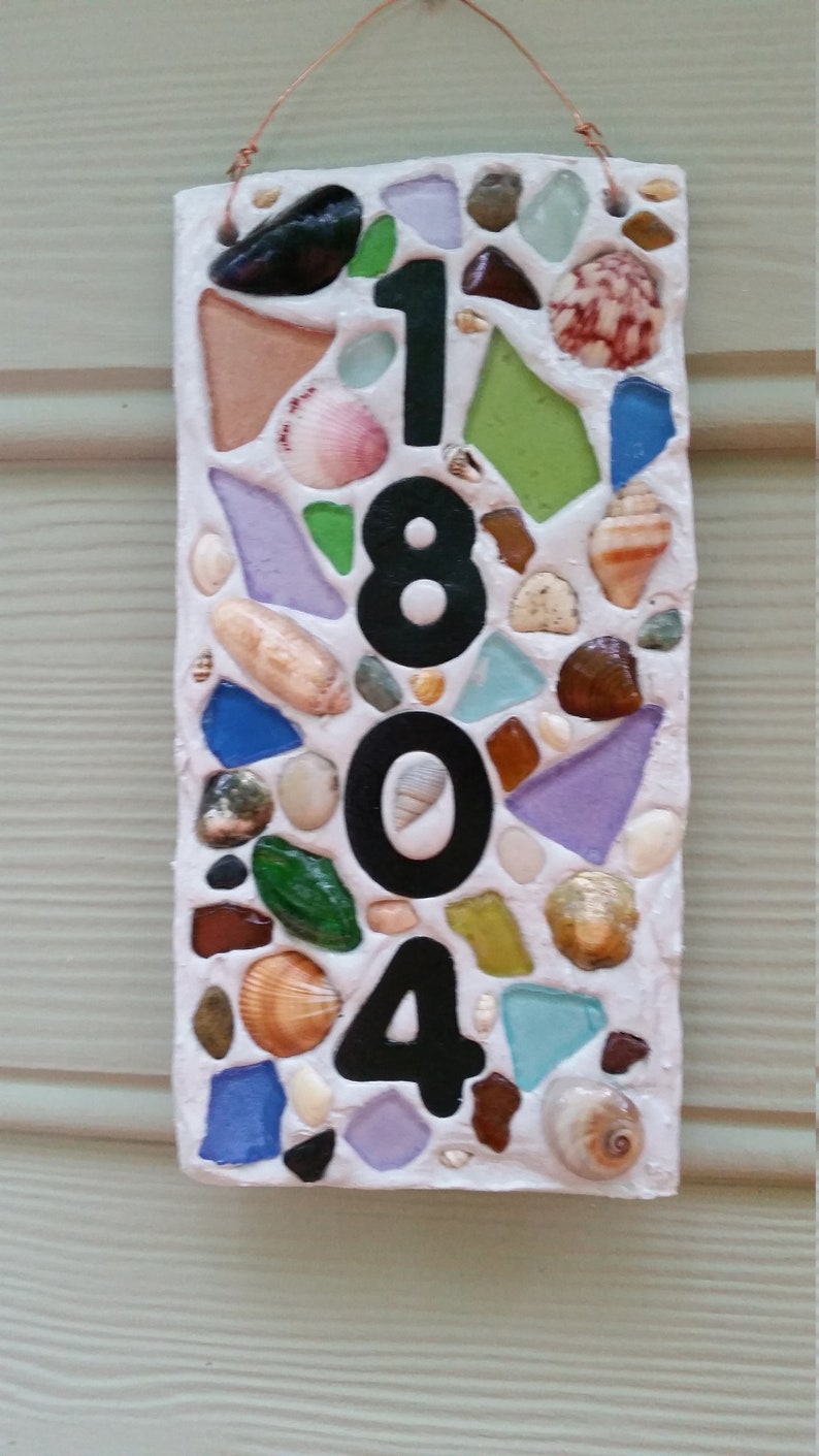 Mixed Media Mosaic Address/name Plaques Etsy