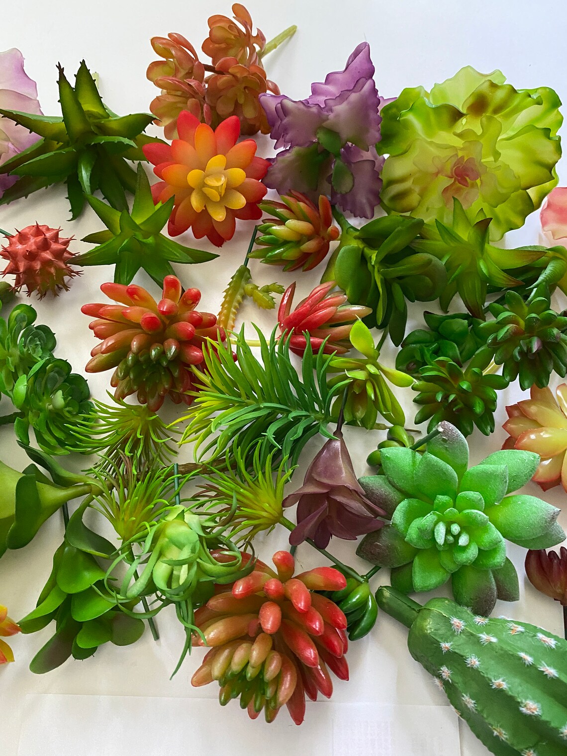 Artificial Succulents Lot D Fake Succulents Fake Flowers Etsy