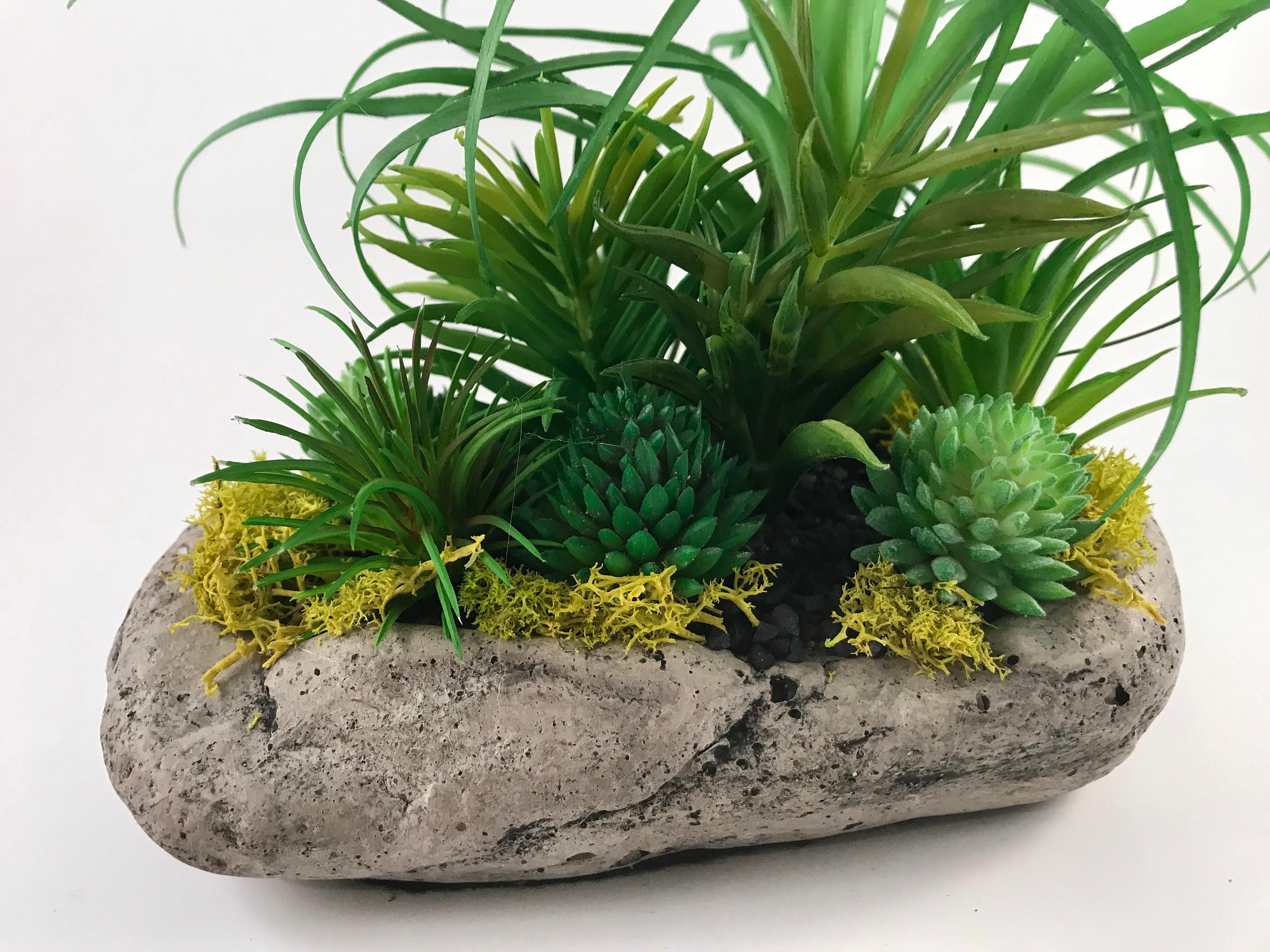 Artificial Air Plant Rock Planter