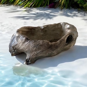 Concrete Driftwood Succulent Planter Pot, Driftwood Succulent Planter Pot, Faux Driftwood Planter