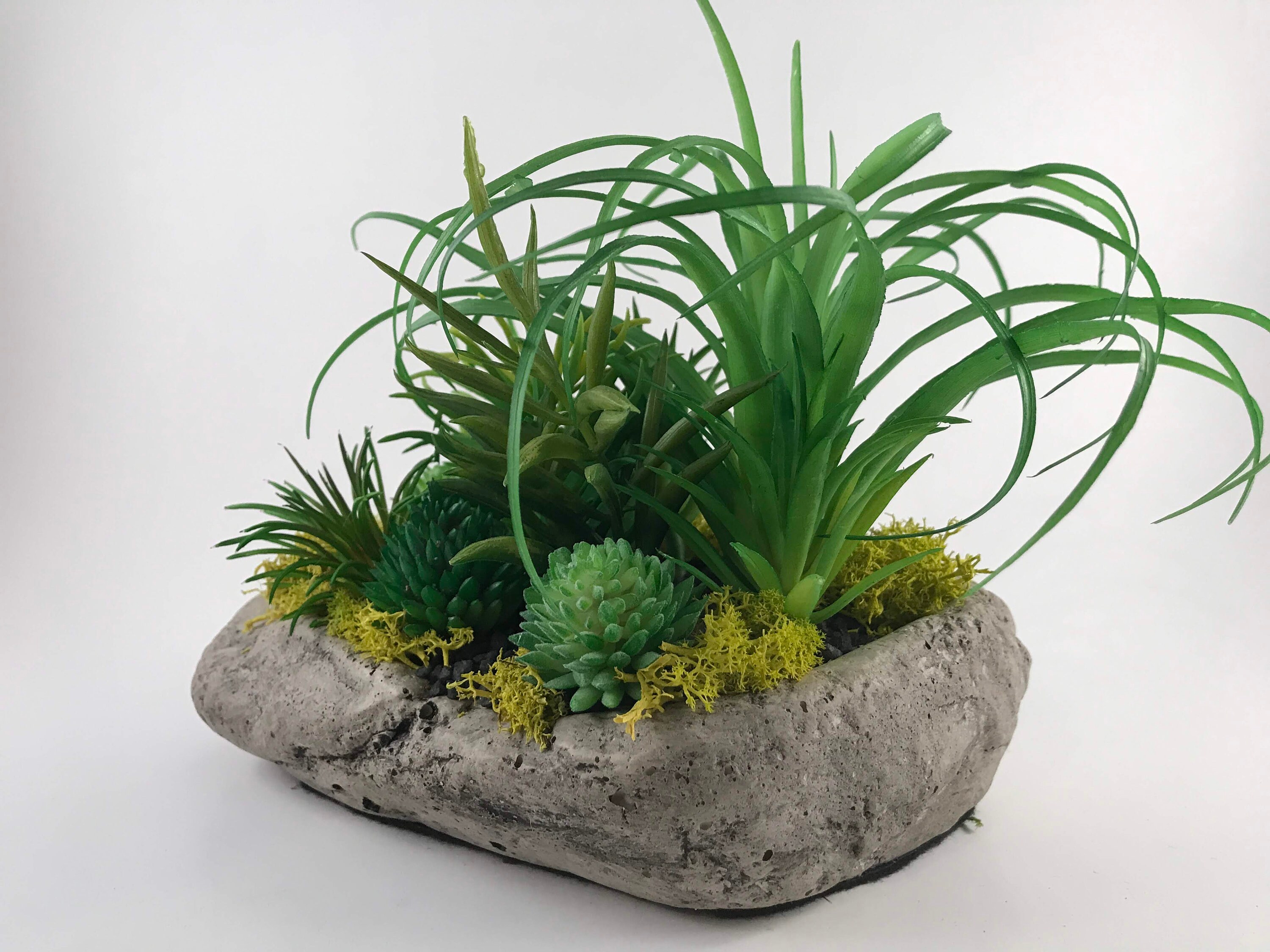 Artificial Air Plant Rock Planter