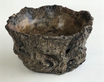 Concrete Driftwood Bowl Planter Pot, Succulent Driftwood Bowl Planter, Driftwood Planter Pot, Concrete Driftwood Pot