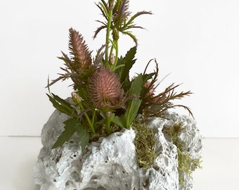 Purple Coral Arrangement, Faux Purple Concrete Coral Arrangement, Artificial Purple Coral Arrangement