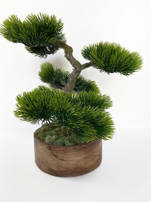 Artificial Bonsai Pine Tree Arrangement Etsy