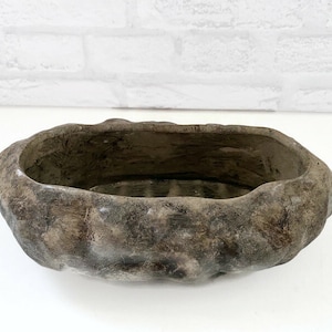 Oval Dimpled Concrete Planter, Succulent Planter Pot, Succulent Concrete Planter Pot, Flowerpot, Succulent Pot