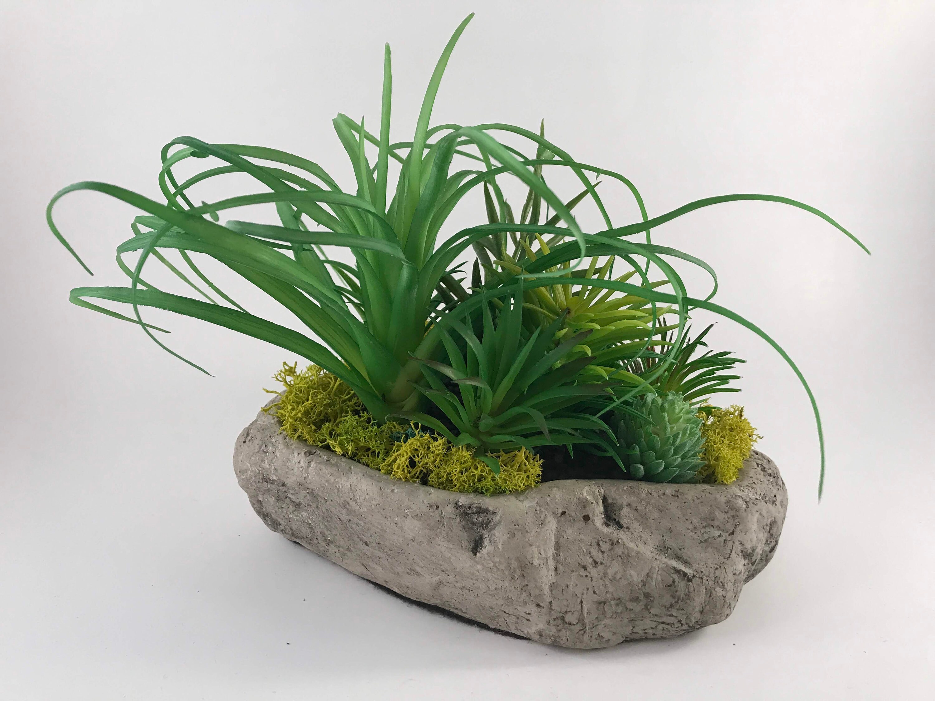 Artificial Air Plant Rock Planter