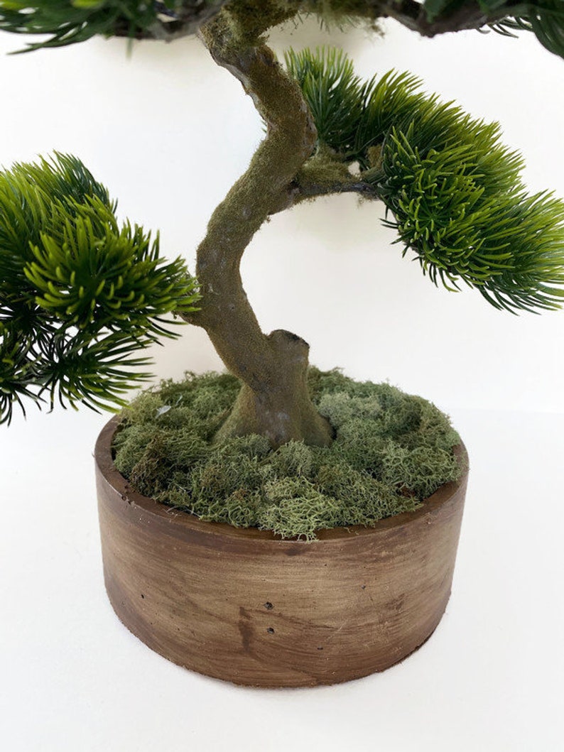 Artificial Bonsai Pine Tree Arrangement Etsy