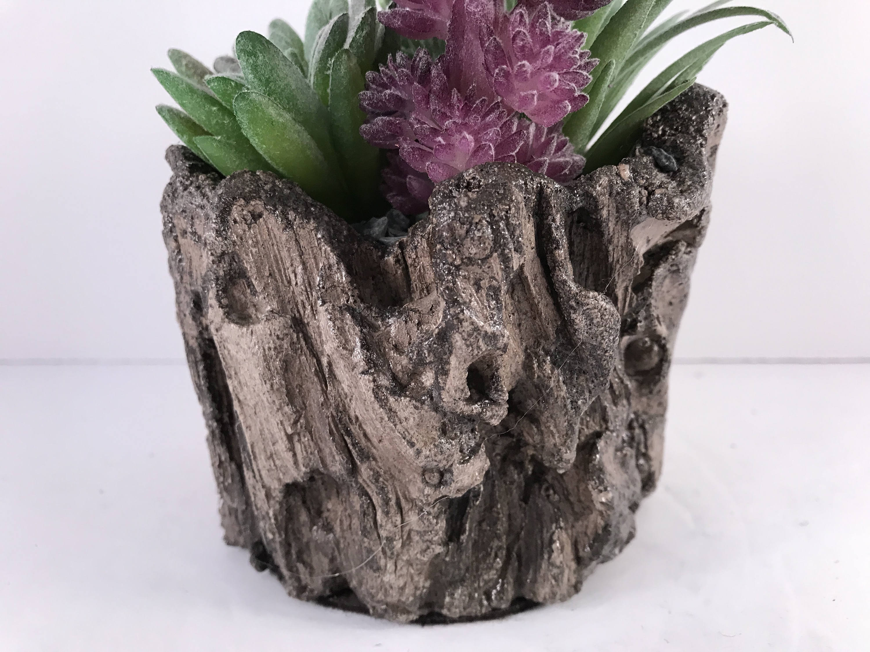White Spiked Soft Succulent Planter