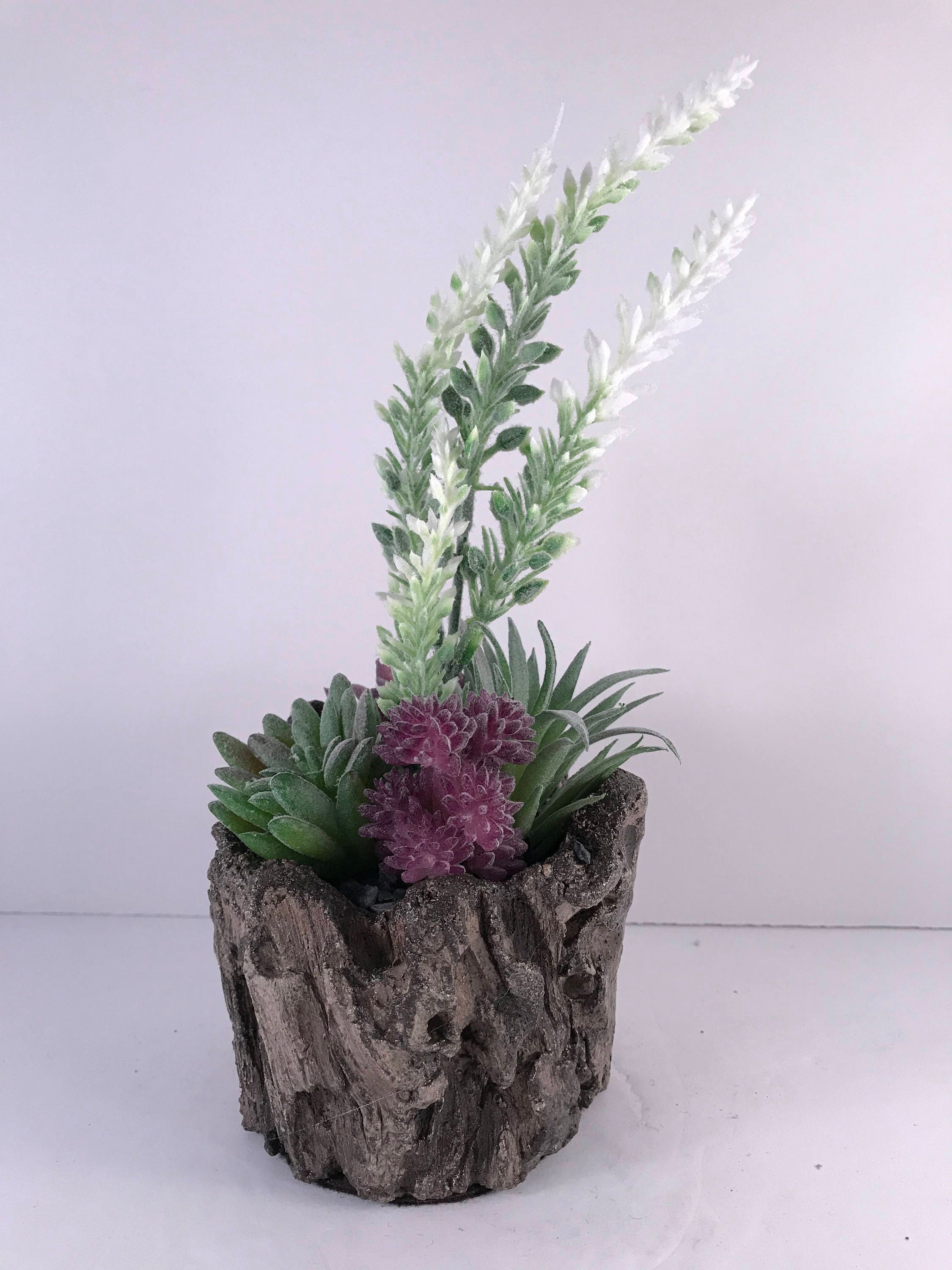 White Spiked Soft Succulent Planter