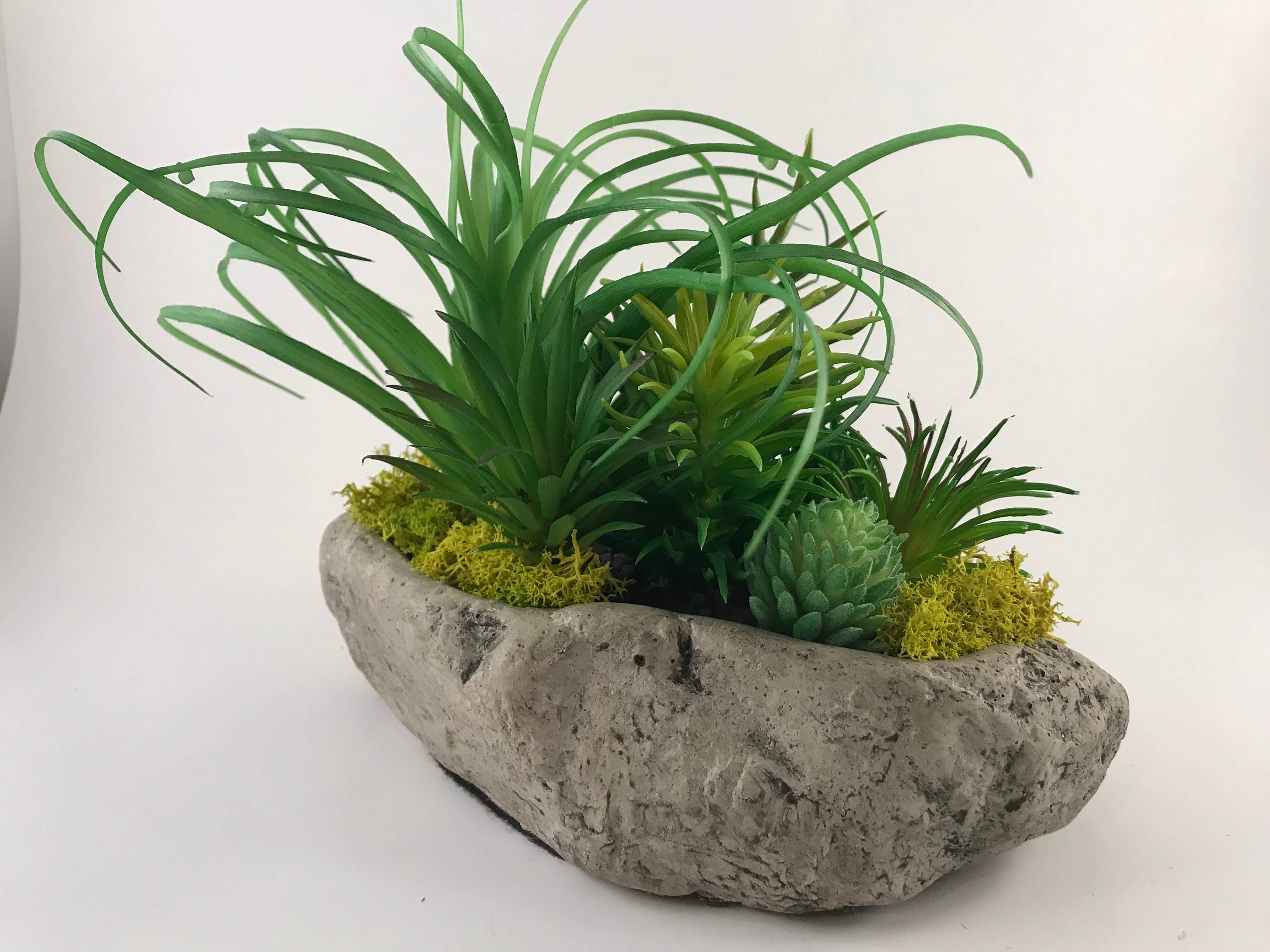 Artificial Air Plant Rock Planter