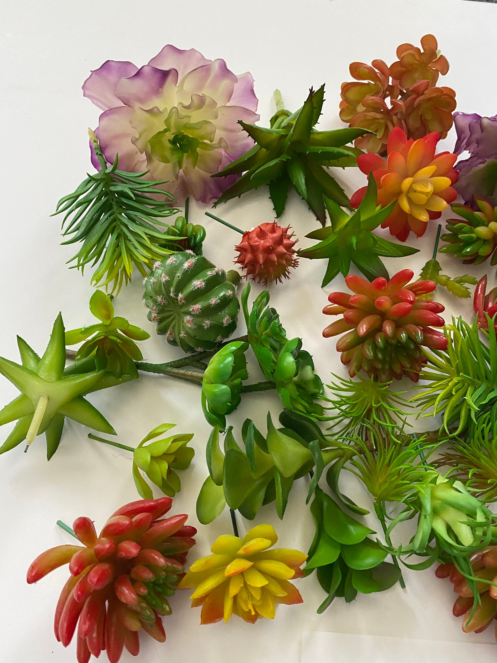 Artificial Succulents Lot D Fake Succulents Fake Flowers Etsy
