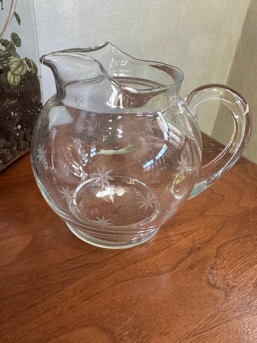 Atomic Star Small Glass Pitcher, Midcentury, MCM, Starburst - Etsy