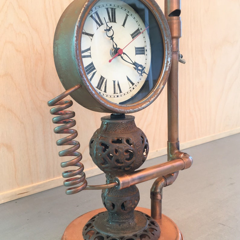 Steampunk Desk Clock Etsy