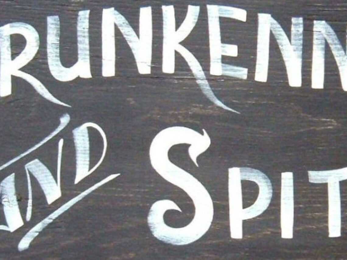 Home Bar Decor Vintage Inspired Sign Hand Painted Saloon Etsy