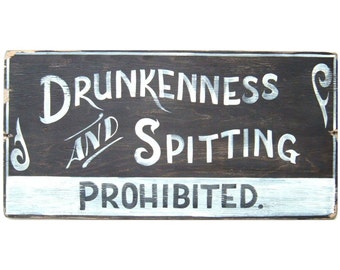 Home Bar Decor, Vintage Inspired Sign, Hand Painted, Saloon Decor, Home Bar Decor