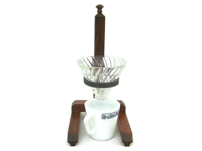 Wood And Steel Pour Over Coffee Maker