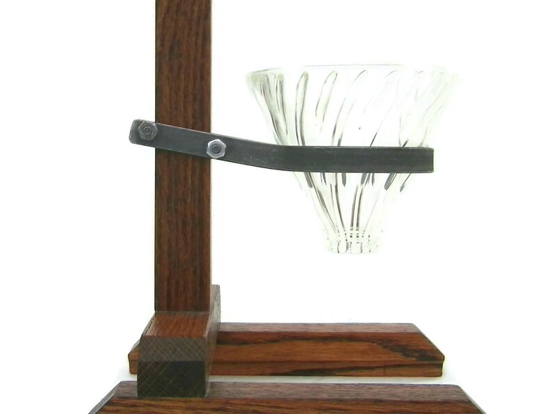 Wood And Steel Pour Over Coffee Maker