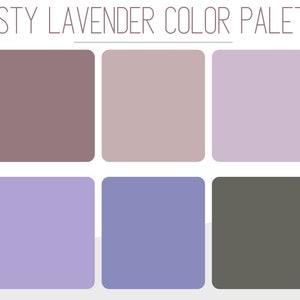 Dusty Lavender Color Palette Hex Code | Dusty Lavender Brand Hex Codes | Dusty Lavender Style Guide | Brand Color Palette | Digital Download