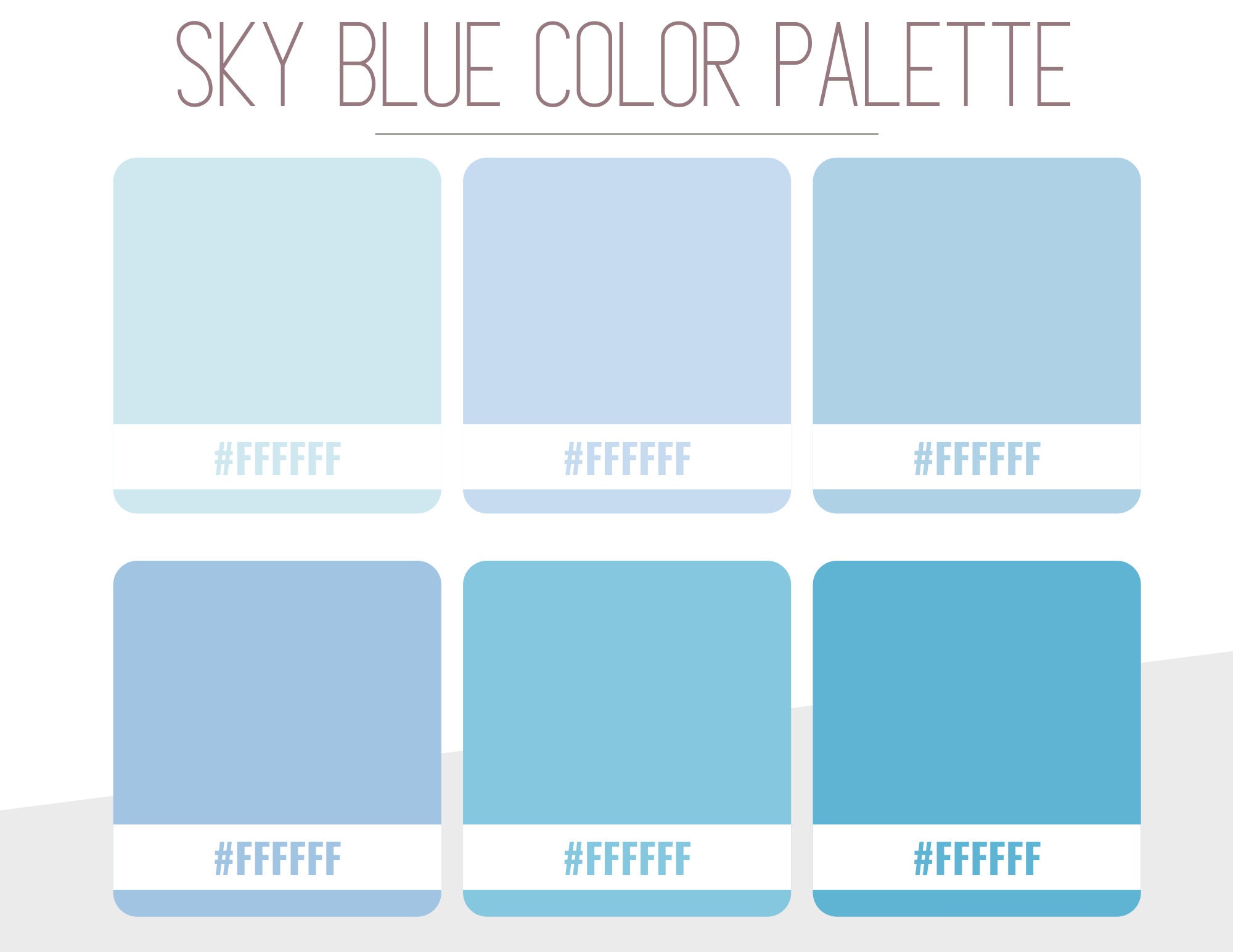 Sky Blue Color Palette Hex Code Sky Blue Brand Hex Codes Etsy