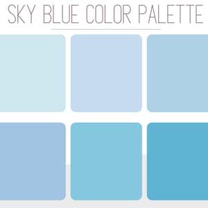Sky Blue Color Palette Hex Code | Sky Blue Brand Hex Codes | Light Blue Style Guide | Brand Color Palette | Digital Download