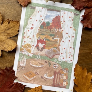 Autumn Visitors - Art Print