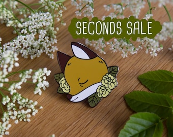 Flower Fox - Enamel Pin - Seconds sale