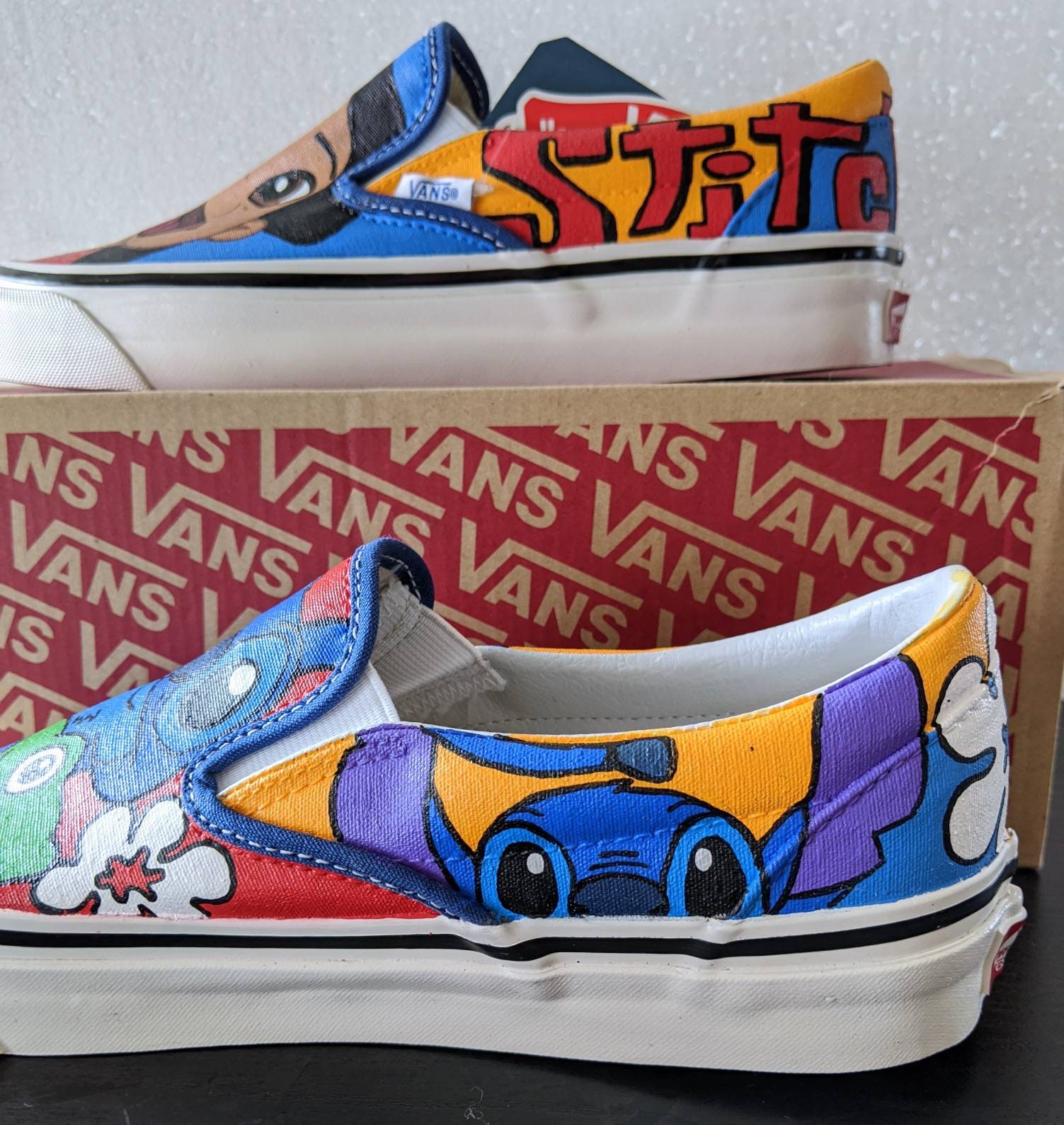 Custom Hand Painted Disney Lilo and Stitch Canvas Shoes | Etsy
