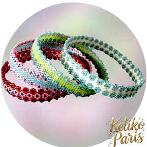DIY Peyote Armband Muster Armreif Gold mit Verschluss, 4 PRIMEVERES Armbänder
