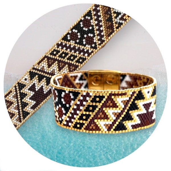 DIY Schéma peyote pair pour le Bracelet DURANGO