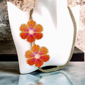 DIY Brick Stitch Pendant Pattern : SEVENTIES - Etsy