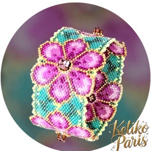DIY ELOISE Peyote bracelet pattern bangle or with clasp