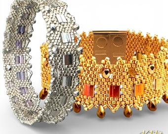 DIY LOUVAIN Bracelet Pattern - Peyote weaving and loom tutorials