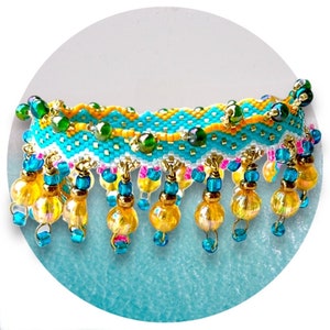 DIY CADAQUES-3 Peyote bracelet pattern bangle or with clasp
