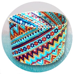 DIY Peyote YUCA bracelet pattern bangle or with clasp