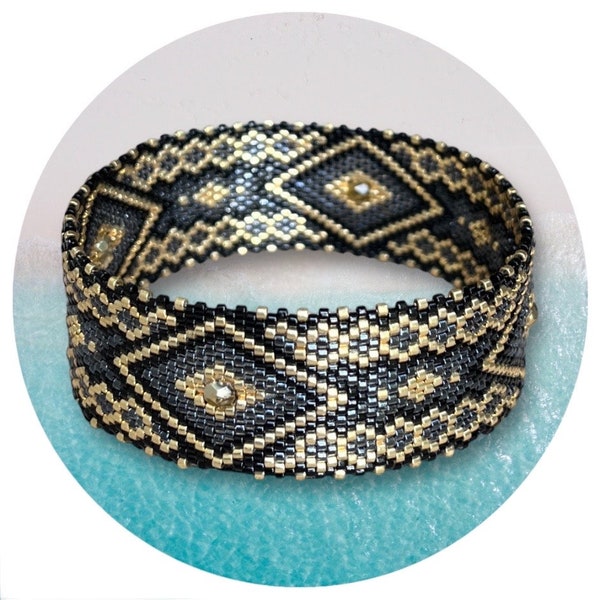 DIY Schéma pour bracelet MORELIA MINI en peyote circulaire (Bangle) ou avec fermoir