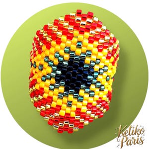 DIY PROVENCE Peyote or brick stitch ring Pattern