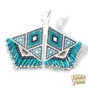 DIY GAIA pendant pattern Peyote and brick stitch