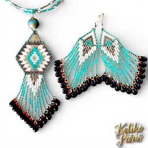 DIY pendant pattern to wave a necklace, a brooch or earrings : CHAPALA FRINGES